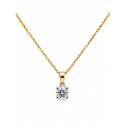 Pre Owned 18ct Diamond Pendant and Chain ZC111